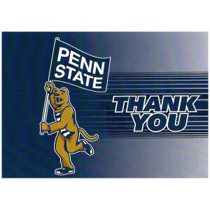 thank you card with Penn State Nittany Lion Mascot
